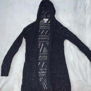 Cardigan with a hood
